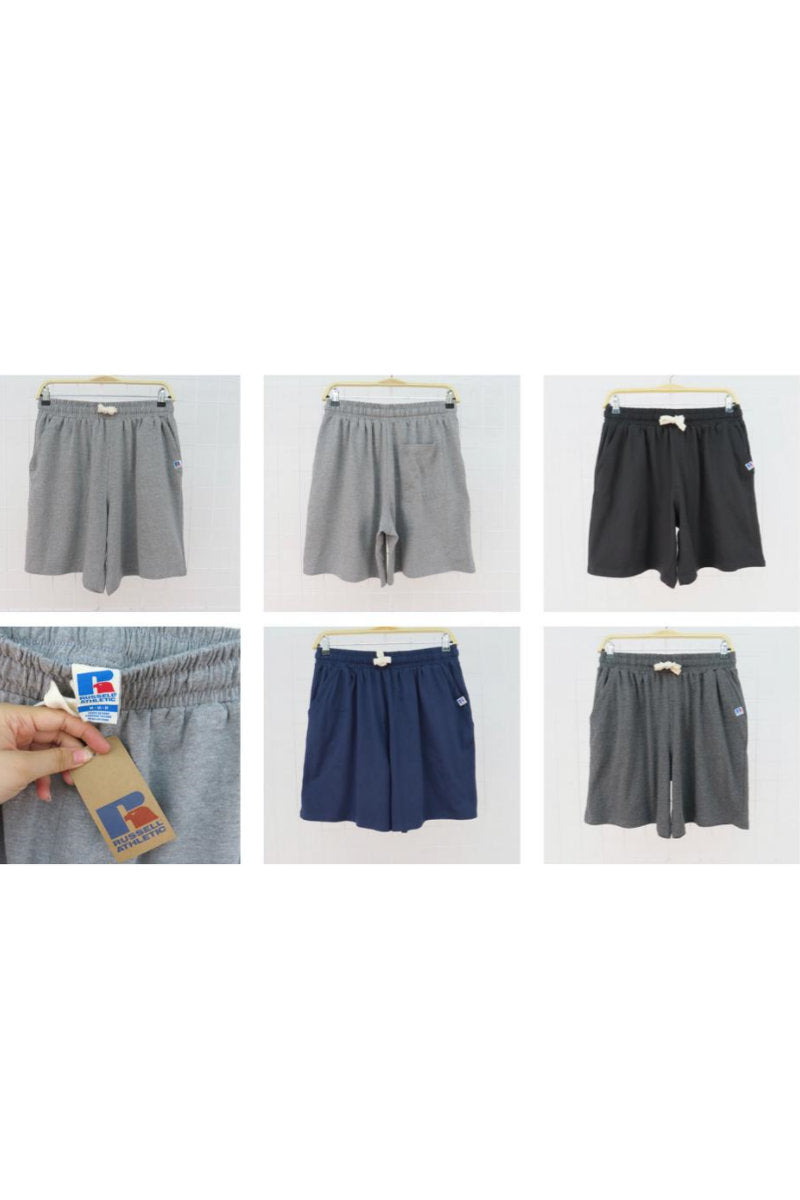 Men's EX-Russell Athletic Cotton Shorts Navy