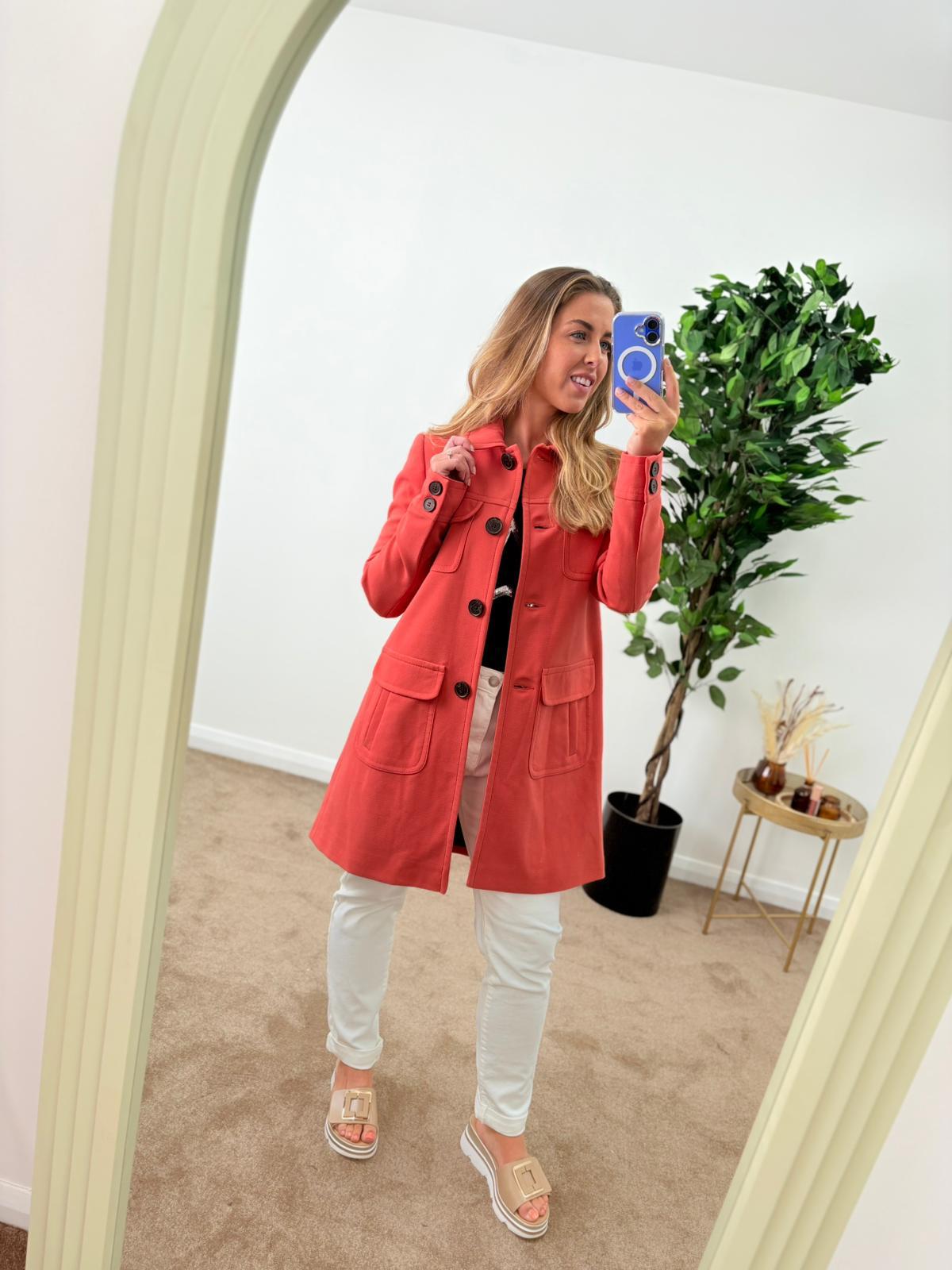 Famous Store Peter Pan Collar Tailored Coat