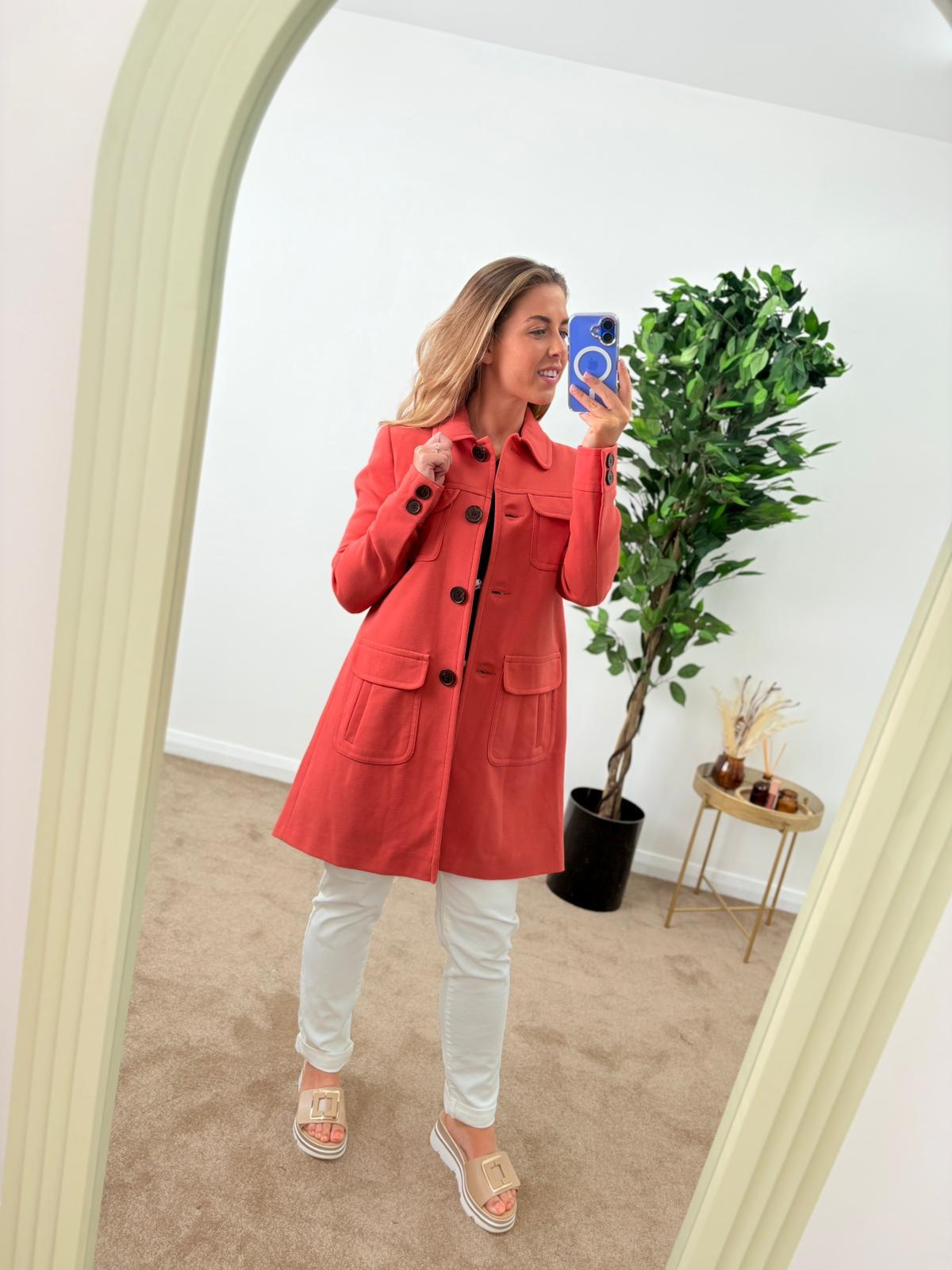 Famous Store Peter Pan Collar Tailored Coat