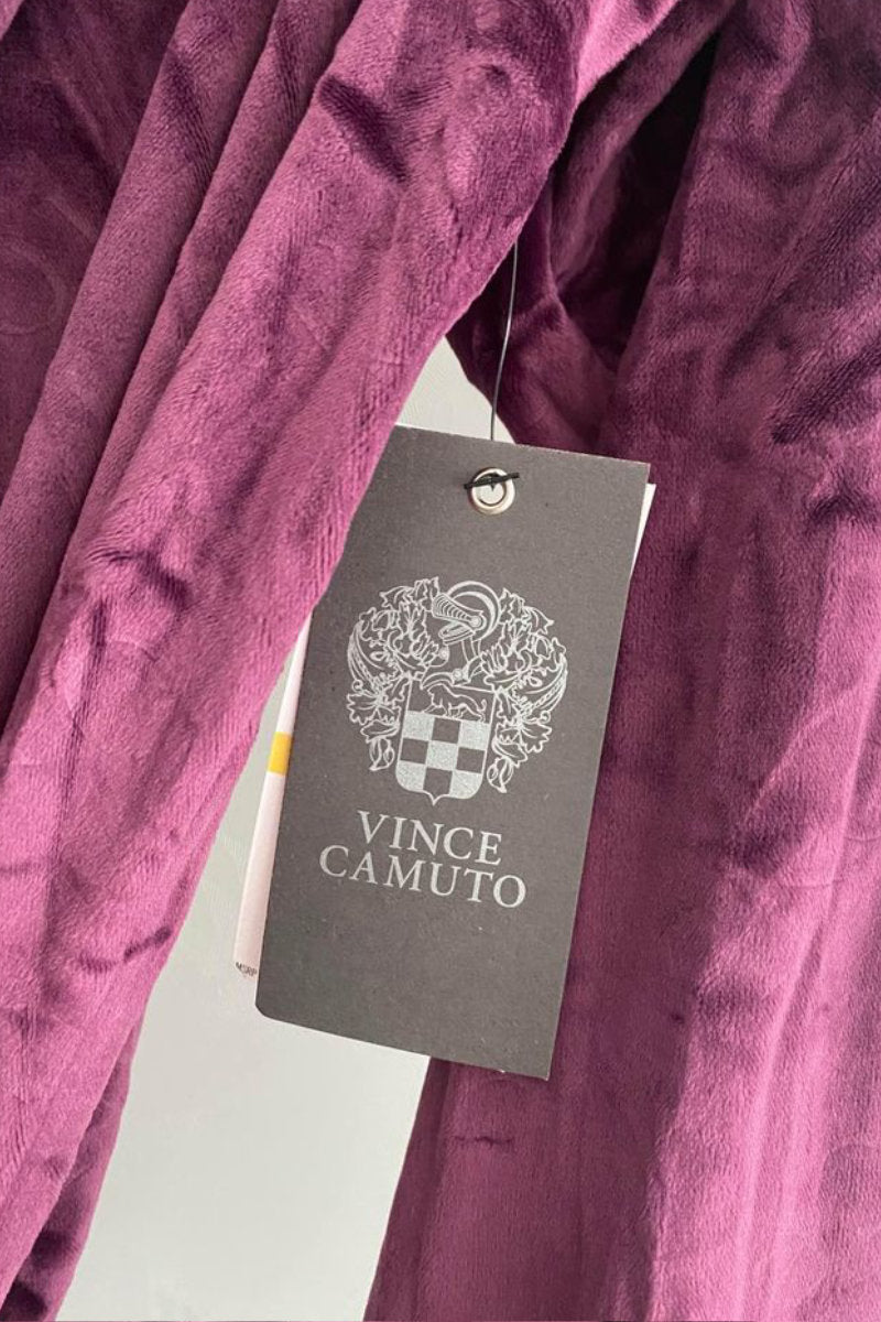 Ladies Luxury Velour Wine Robe by Vince Camuto