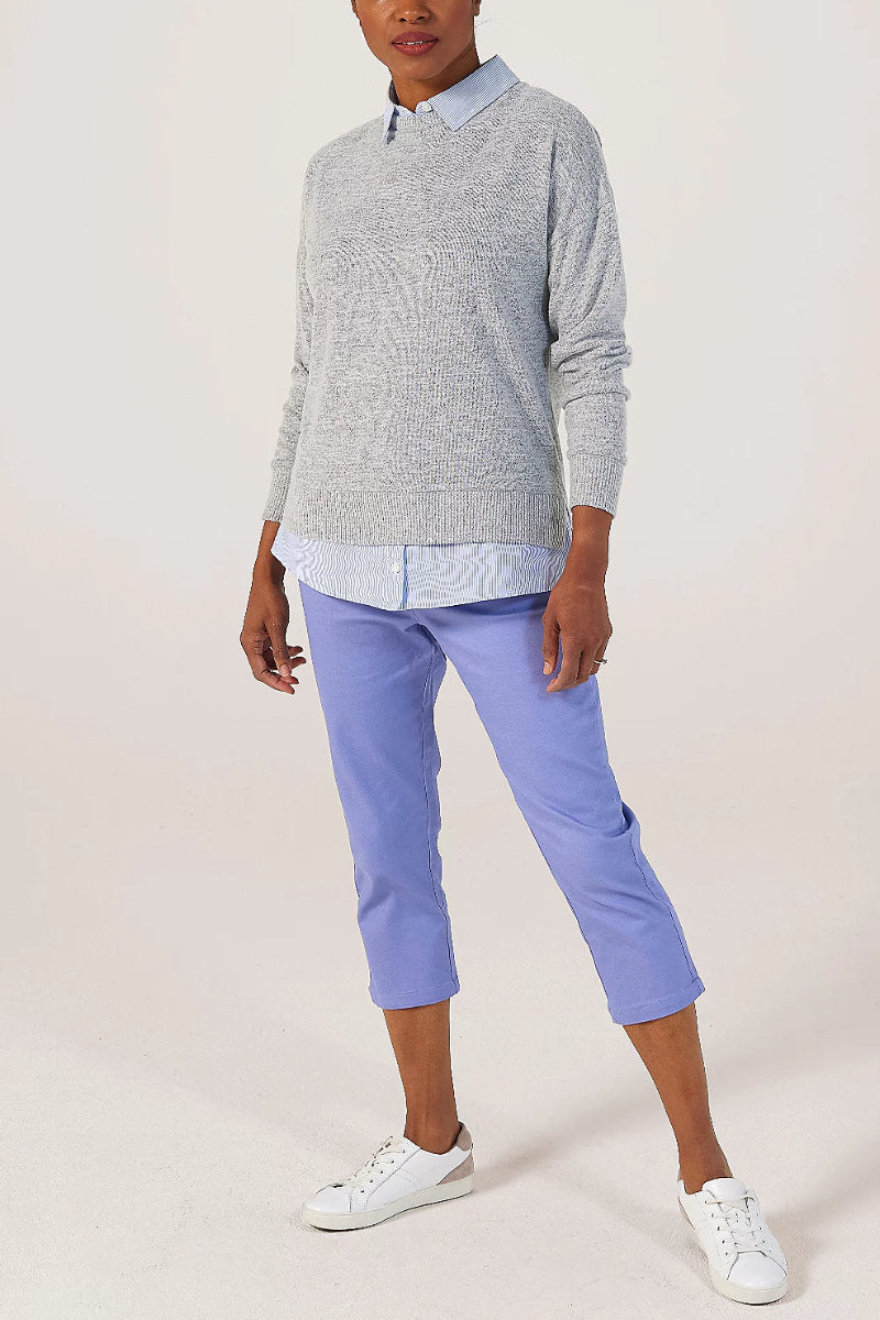 Ex Denim & Co. Jumper & Shirt 2 in 1 in Grey
