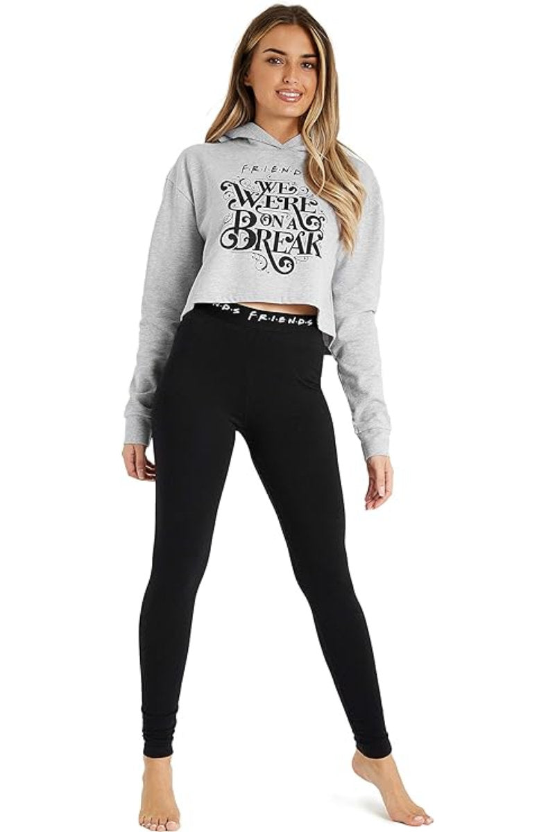 FRIENDS Loungewear Set with Cropped Hoodie & Leggings