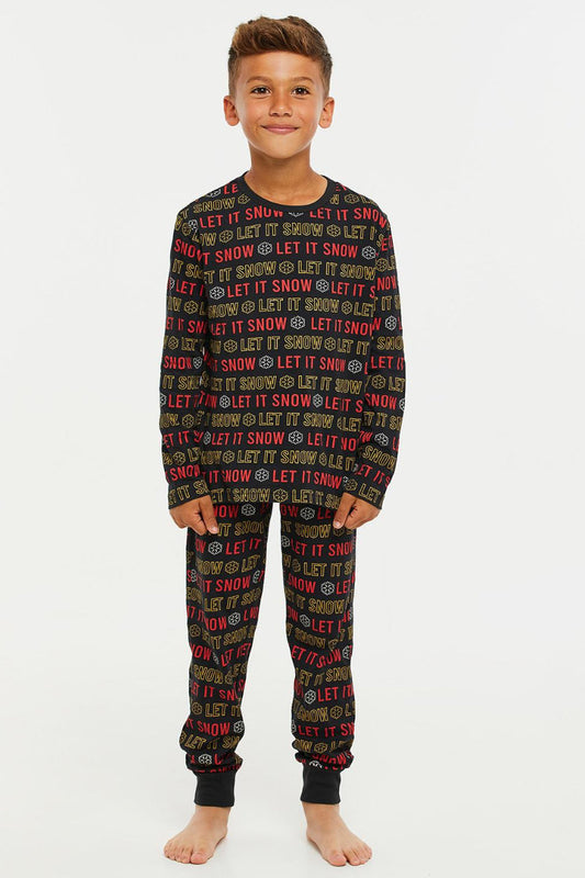 Threadbare Boys Let it Snow Festive Pyjama Set