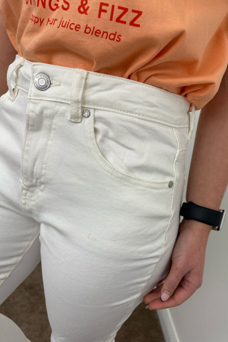 Ex M&Co Boyfriend Jeans Denim White