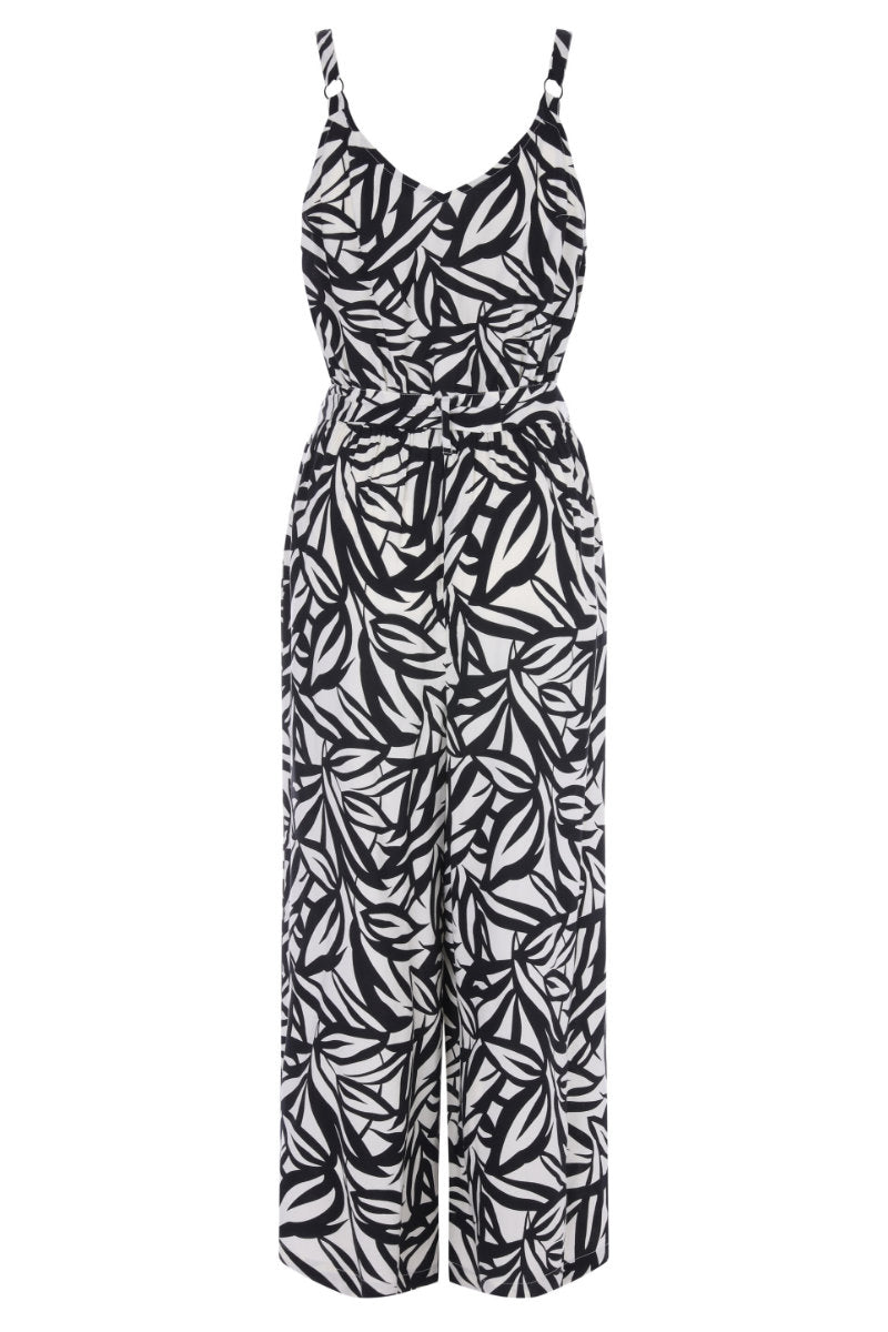 Famous Store Black & Cream Jumpsuit