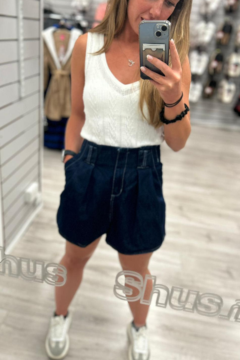 Supermarket Label Ladies Mid-Rise Denim Shorts