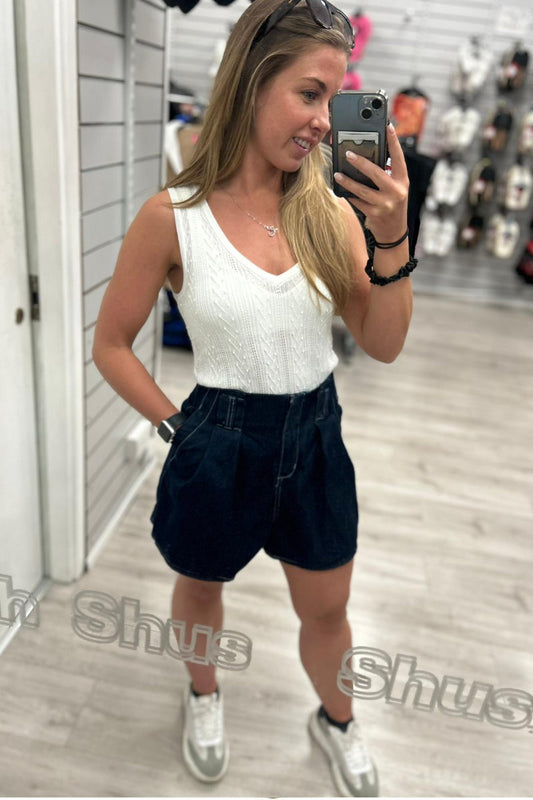 Supermarket Label Ladies Mid-Rise Denim Shorts