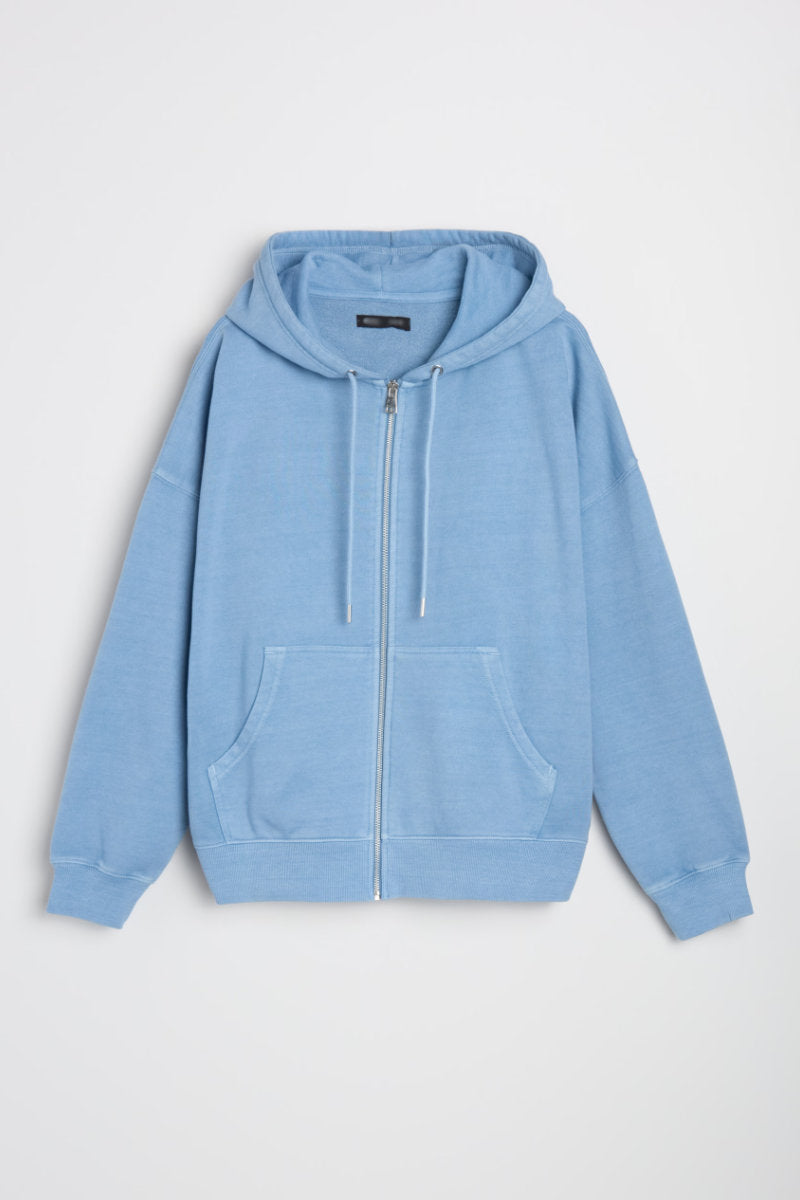 Ex-Sinsay Blue Zip Front Hoodie