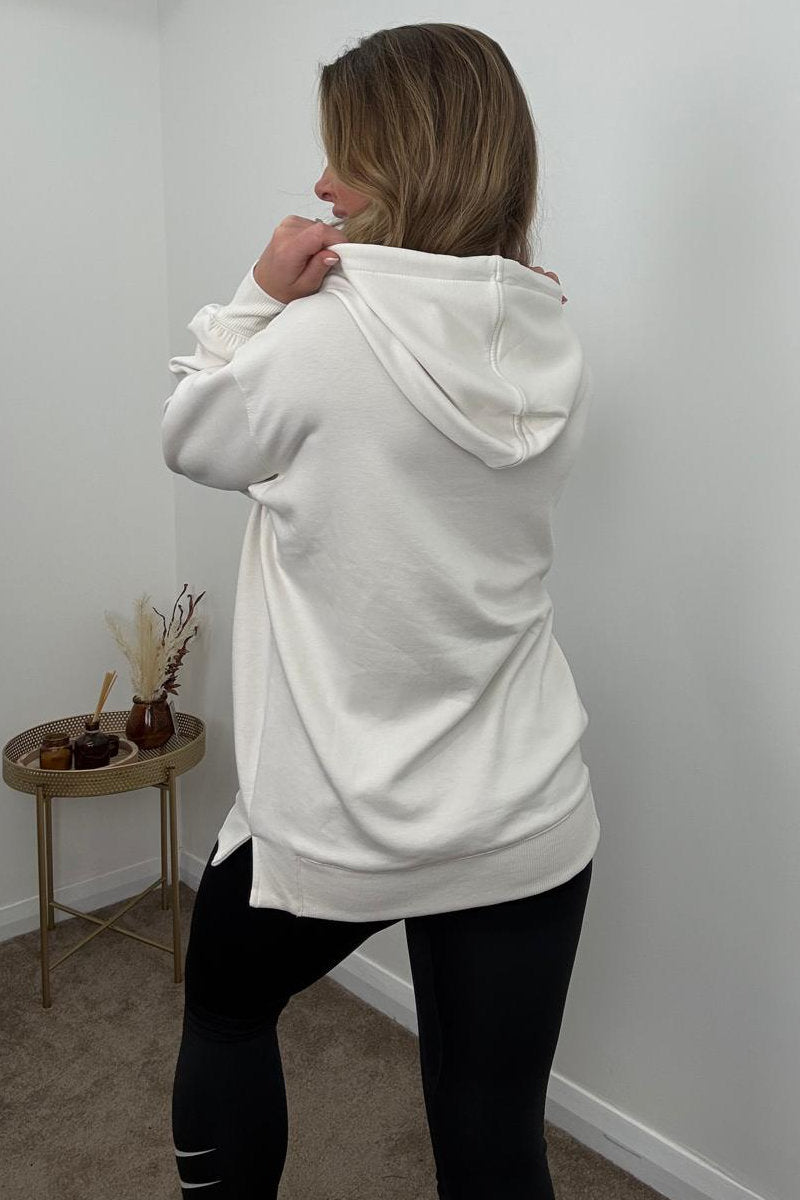 Ex Chain Store Super Soft Off White Hoodie
