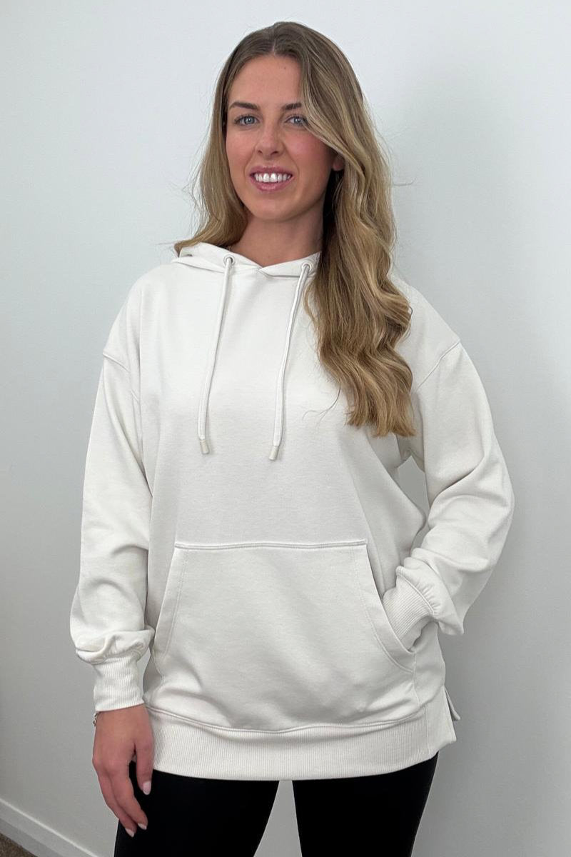 Ex Chain Store Super Soft Off White Hoodie