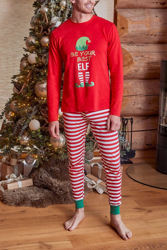 Men's Threadbare Cotton Long Sleeve Christmas Pyjamas Set