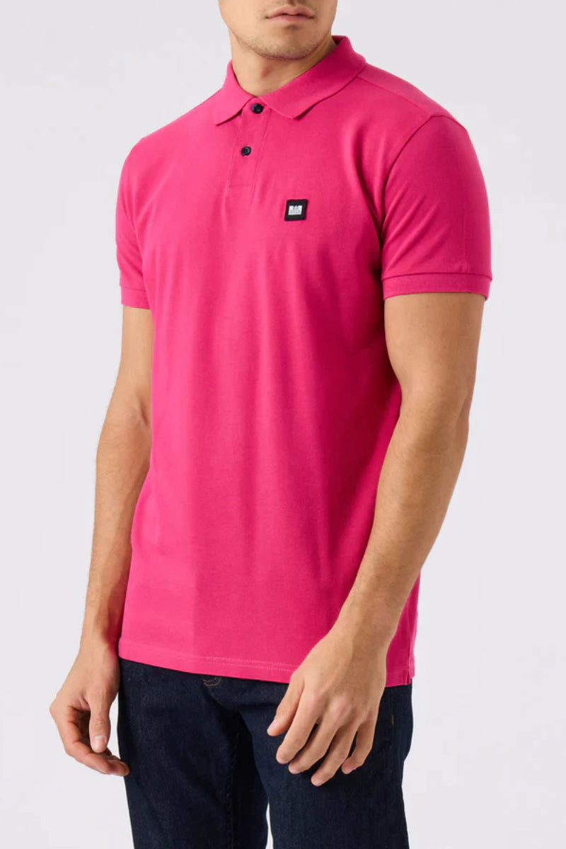 Men's Ex-Weekend Offender Badge Polo Shirt Hot Pink