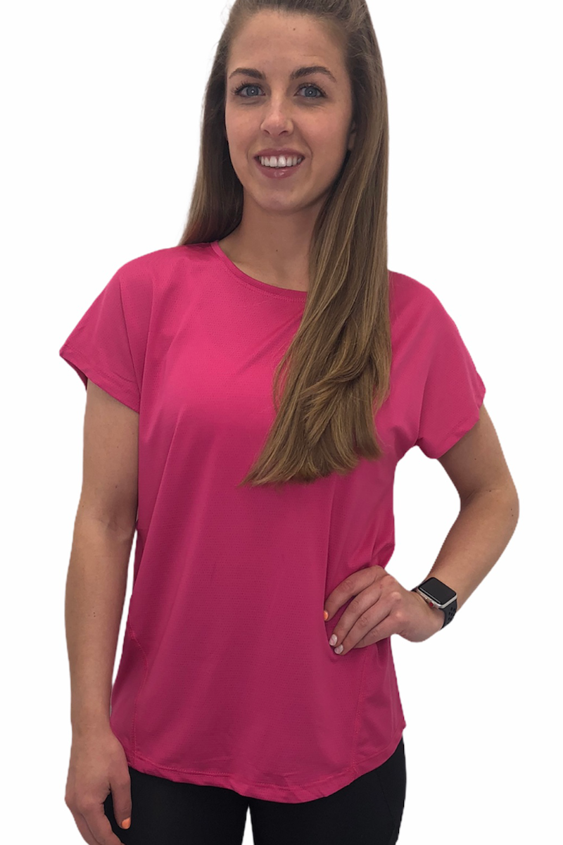 Ladies Active Top Deep Pink