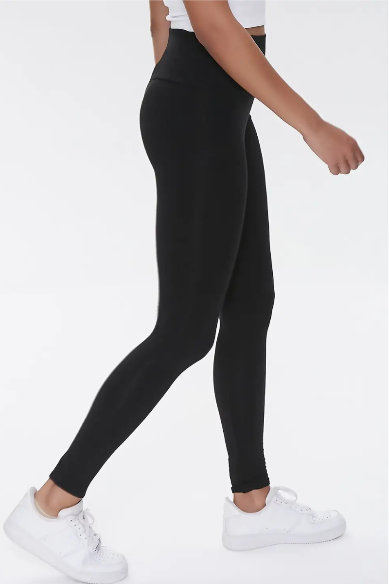 Basic Cotton Leggings Black