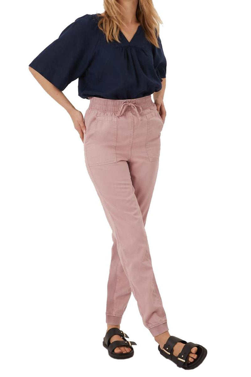 Famous Store Cuffed Bottom Cargo Style Trousers Pink