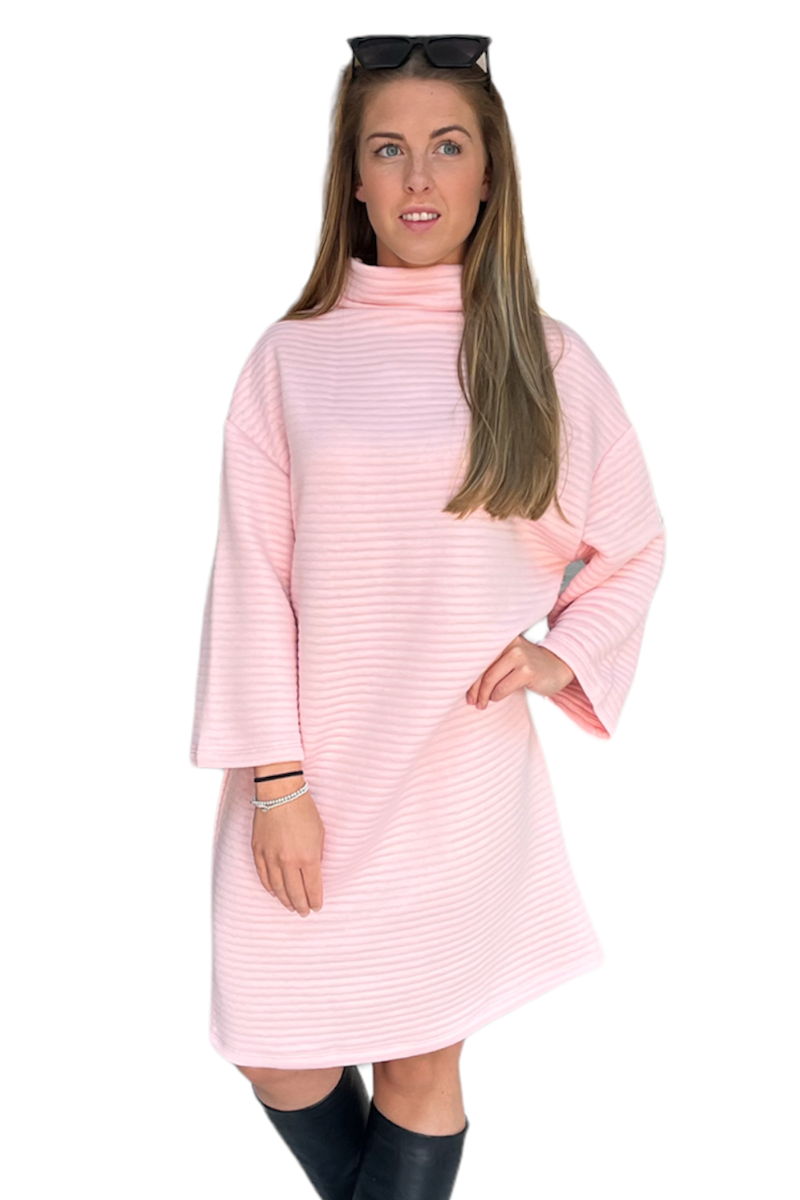 Pink Ribbed Dress