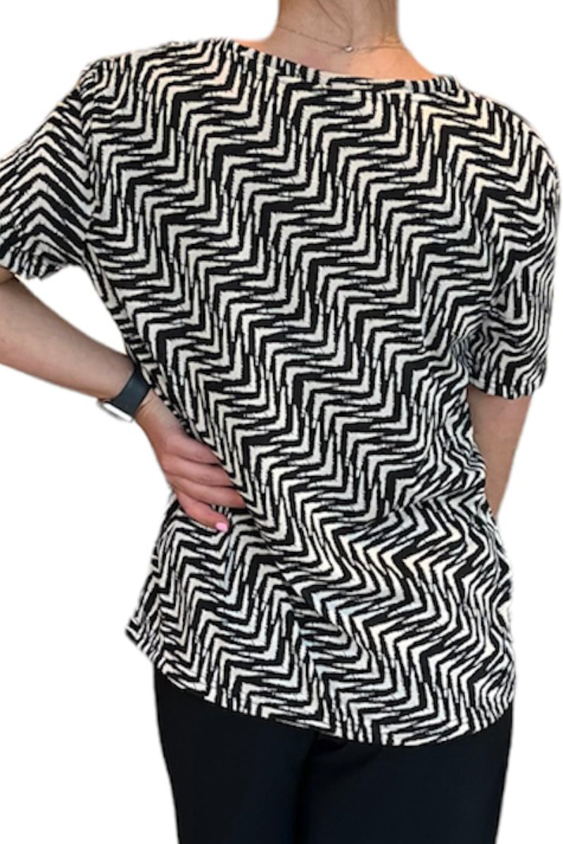 Famous Name Zig Zag Ladies Top